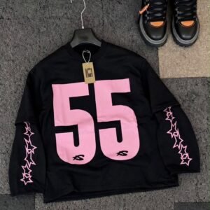 Black and pink long sleeve shirt